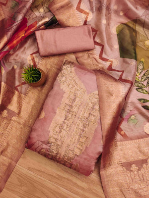 Blissta Organza Printed Salwar Suit Material