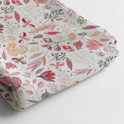 Arihant Creations Linen Floral Print Multi-purpose Fabric