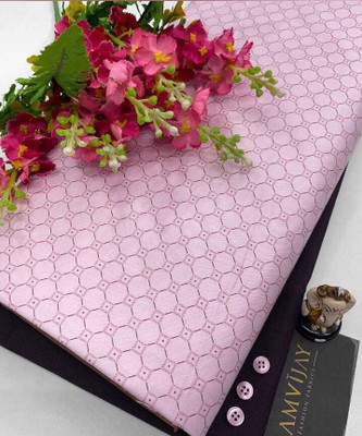 KHODIYAR FASHION Cotton Blend Printed Shirt & Trouser Fabric