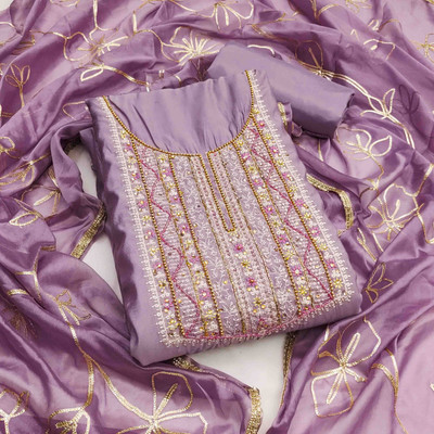 Divastri Jacquard Embellished Salwar Suit Material