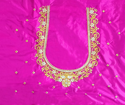 SRIBALAJIESTORE Art Silk Self Design Blouse Material