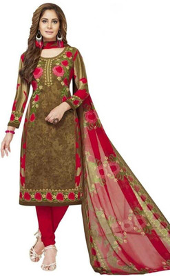 SIMPLYETHNIC Crepe Printed Kurta & Churidar Material