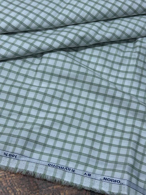 Raymond Pure Cotton Checkered Shirt Fabric