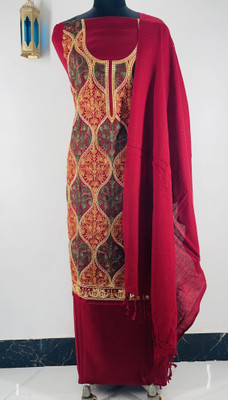 Fatima fashion Wool Embroidered Salwar Suit Material