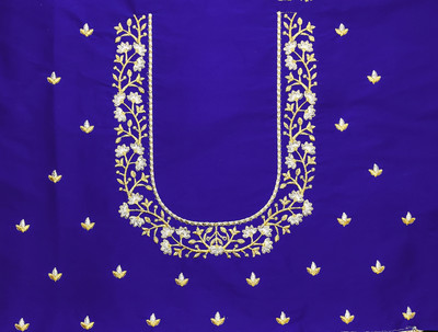 RAMLALLA CREATION Cotton Silk Embroidered Blouse Material