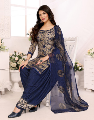 YASHIKA Crepe Floral Print Salwar Suit Material