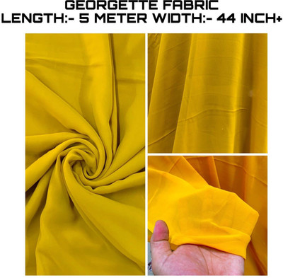 KRISHNAM TRENDS Georgette Self Design Multipurpose Running Fabric