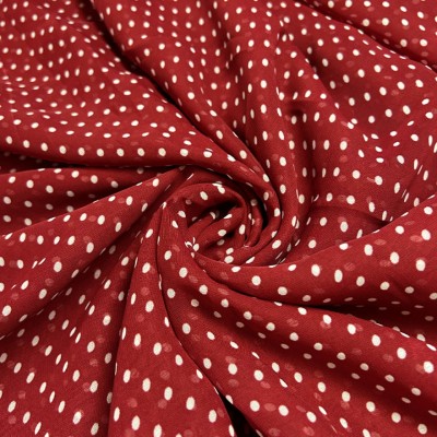 LCX Georgette Polka Print Kurta Fabric