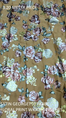 SATKAAR FASHIONS Satin Floral Print Multipurpose Running Fabric