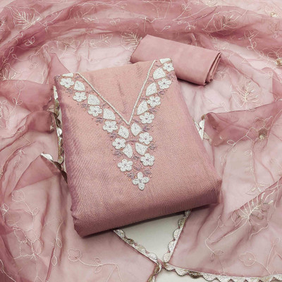 Peachmode Pure Cotton Embroidered Salwar Suit Material