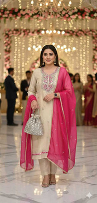 Chingaari Organza Self Design Kurta Fabric