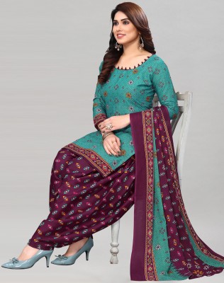 Siril Cotton Blend Floral Print, Printed, Geometric Print Salwar Suit Material
