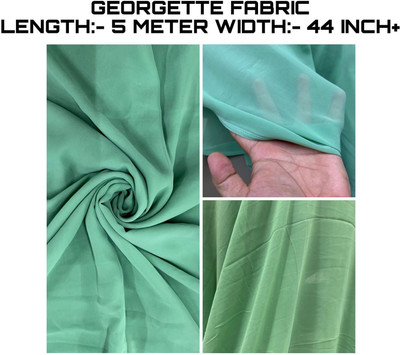 KRISHNAM TRENDS Georgette Self Design Multipurpose Running Fabric