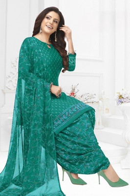 KASHII ENTERPRISE Crepe Polka Print Salwar Suit Material