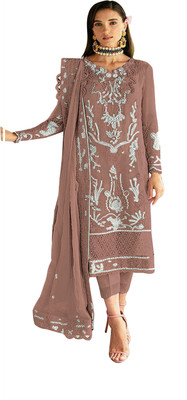 IYALAFAB Georgette Embroidered Kurta & Palazzo Material