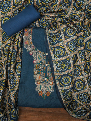 Jaipur Kurti Silk Blend Self Design Salwar Suit Material