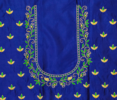 vishwambhari enterprise Pure Silk Embroidered Blouse Material