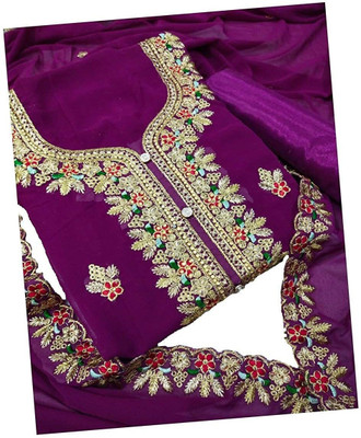 VORIMA Georgette Embroidered Salwar Suit Material