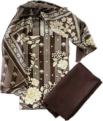 Zebaoverlay Viscose Rayon Printed Salwar and Dupatta Material