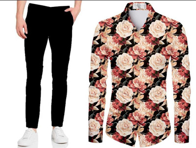 Jay Khodiyar Fashion Polycotton Self Design Shirt & Trouser Fabric