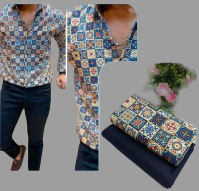KHODIYAAR FASHION Polycotton Printed Shirt & Trouser Fabric