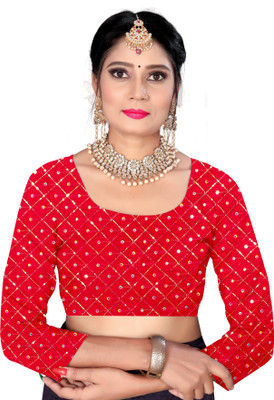 Durga Velvet Embroidered Blouse Material