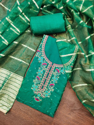 Divastri Silk Blend Floral Print Salwar Suit Material