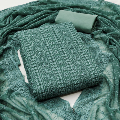 Divastri Georgette Embroidered Salwar Suit Material