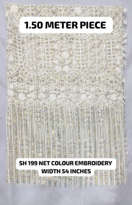 SATKAAR FASHIONS Net/Lace Embroidered Multipurpose Running Fabric