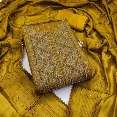 sell Cotton Blend Embroidered Kurta & Churidar Material