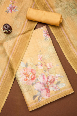 soch Silk Blend Floral Print Salwar Suit Material