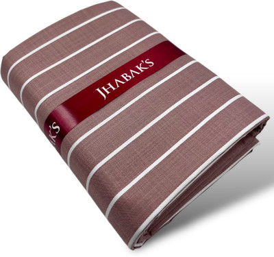 JHABAK'S Cotton Blend Striped Shirt Fabric