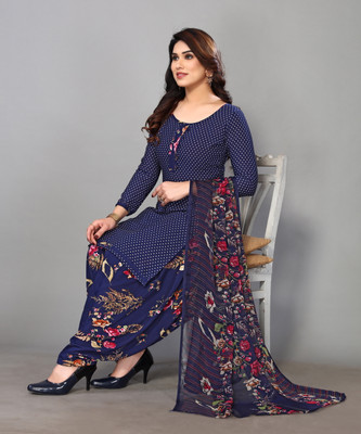 Priyashi Crepe Animal Print Salwar Suit Material
