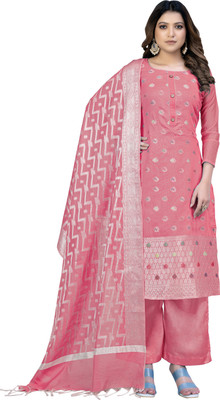 manvaa Jacquard Embroidered Kurta & Palazzo Material