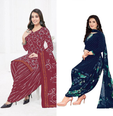 SIMPLYETHNIC Crepe Self Design Salwar Suit Material