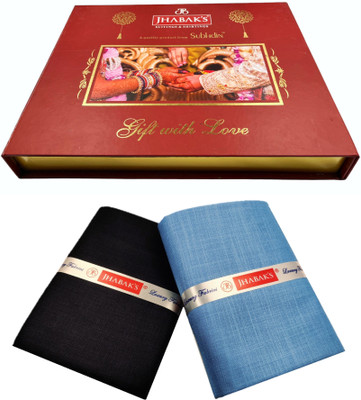 JHABAK'S Cotton Blend Solid Shirt & Trouser Fabric