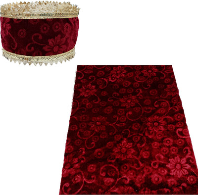 Chahat Lace Velvet Floral Print Blouse Material