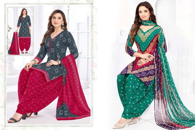 SIMPLYETHNIC Crepe Printed Salwar Suit Material