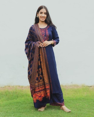 Afsa Wool Self Design Kurta & Palazzo Material