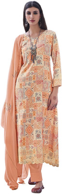 The Jazzbaat Wool Embroidered Salwar Suit Material