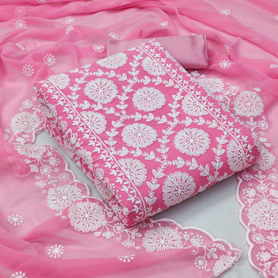 Peachmode Georgette Embroidered Salwar Suit Material