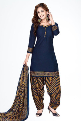Ruhabs Crepe Printed Salwar Suit Material