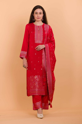 Safaa Wool Self Design Kurta & Palazzo Material