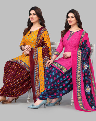 SIRIL Cotton Blend Printed Salwar Suit Material