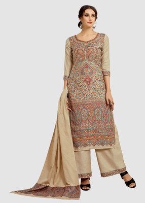 Safaa Acrylic Blend Self Design Kurta & Palazzo Material