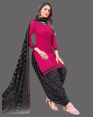 VERCO Crepe Solid Salwar Suit Material