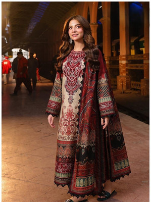 The ASAR Pure Cotton Printed, Graphic Print Salwar Suit Material