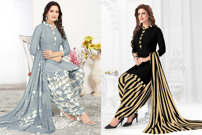 SIMPLYETHNIC Crepe Printed Salwar Suit Material