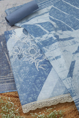 soch Linen Floral Print Salwar Suit Material