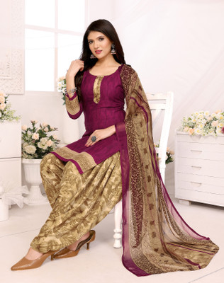 Wonaya Fab Crepe Printed Salwar Suit Material